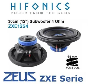 HIFONICS ZXE12S4 SUBWOOFER 30 cm (12") 600 Watt, 4 Ohm ZEUS ZXE Series Woofer - Bild 1 von 6
