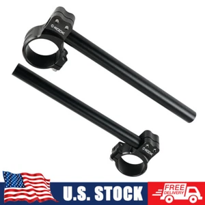 7 Degree 50mm Aluminum Removable Clip-Ons Handlebars for Suzuki GSXR600/750/1000 - Picture 1 of 10