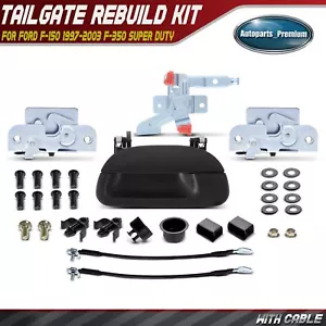 Tailgate Hardware Rebuild Kit w/ Cable for Ford F-150 1997-2003 F-350 Super Duty - Picture 1 of 11