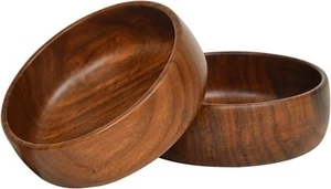 Wooden Multipurpose Serving Bowl for Breakfast Snacks Soup Serveware Salad Bowls - Picture 1 of 5