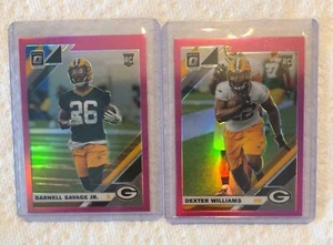 Lote Optic Pink Holo #109 Darnell Savage Jr & Dexter Williams RC 2019 2 PARA 1!! - Imagen 1 de 2