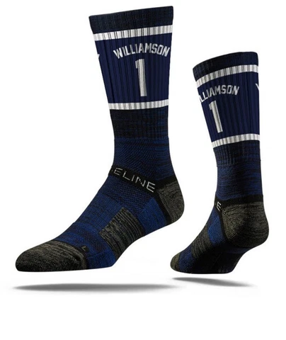 Stride line Zion Williamson 2 Navy Premium Crew Socks Size M/L Cover