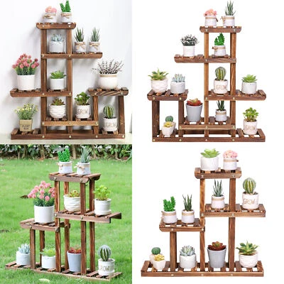 De colección Multicapa Madera Suculentas Planta Soporte Escritorio Conciso Escritorio Interior Foto 1 de 4