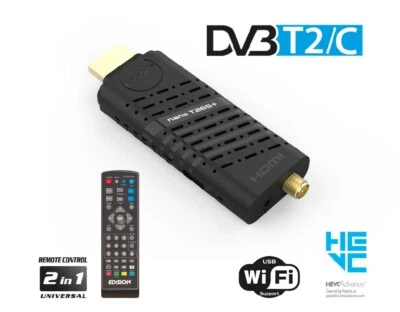 Decoder Digitale Terrestre Dvb-T2 HD HDMI Hevc H265 10 bit Mini Stick Ricevitore - Immagine 1 di 4