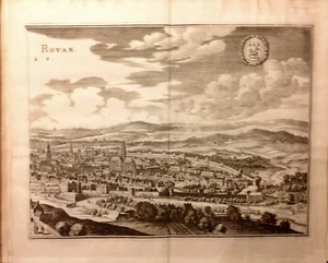 France, Rouen, Rothomagus, Rovan. Matthäus Merian, 1657 - Picture 1 of 2