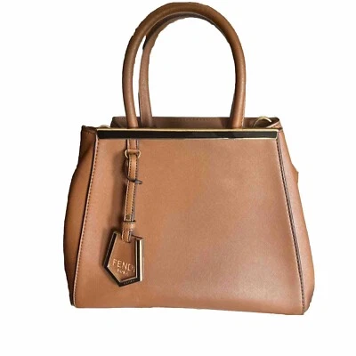 Fendi Deux 2Jours Medium Tote TAN Satchel EUC - Image 1 of 4