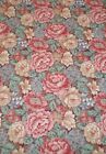 Vintage Large Pink, Blue & Tan Floral on Brown with Lace  by Fine Decor 04407