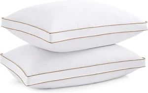 ® Goose Feather down Pillows, Soft Fluffy Luxury Hotel Collection Pillows King S - Picture 1 of 8