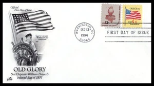 US FDC # 2880 "G" Rate (20c) Old Glory Red G ArtCraft   1994, 9p6904 - Picture 1 of 1