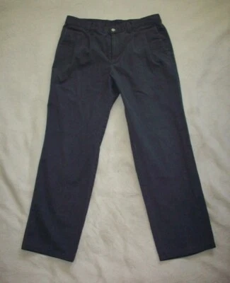Mocasines vintage de Reed St James, caquis negros, pantalones para hombre, 34" x 30" Foto 1 de 4