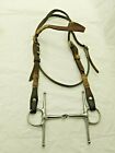 Pinchless 4 3/4" Eggbutt Snaffle Bitt on Quality Adjustable Leather Headstall t6