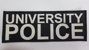 University Police Black White ID Panel for Tactical Outer Vest 10 3/4" x 4"  - Picture 1 of 7
