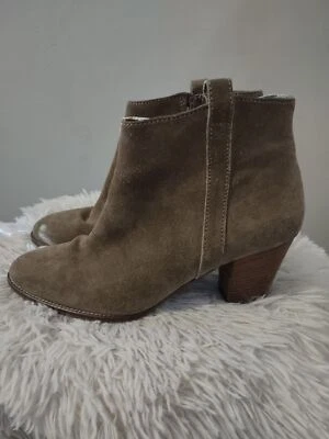 Botas al tobillo Madewell Billie de gamuza con cremallera color topo para mujer talla 7  Foto 1 de 4