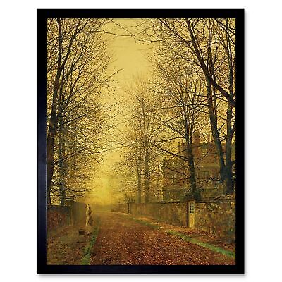 John Atkinson Grimshaw Paintings Autumns Golden Glow Painting Framed Art Print • 11.04€