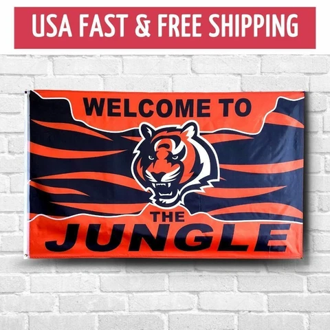 Cincinnati Bengals Flag 3x5 ft Banner NFL Super Bowl LVI Bound AFC Champions Cover