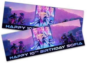 x2 Personalised Birthday Banners Design Party Decoration 696 - Picture 1 of 5