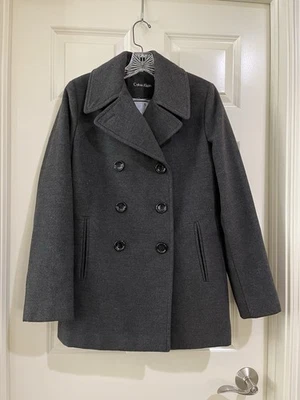 Calvin Klein Abrigo Mujer Gris Talla 6 Foto 1 de 4