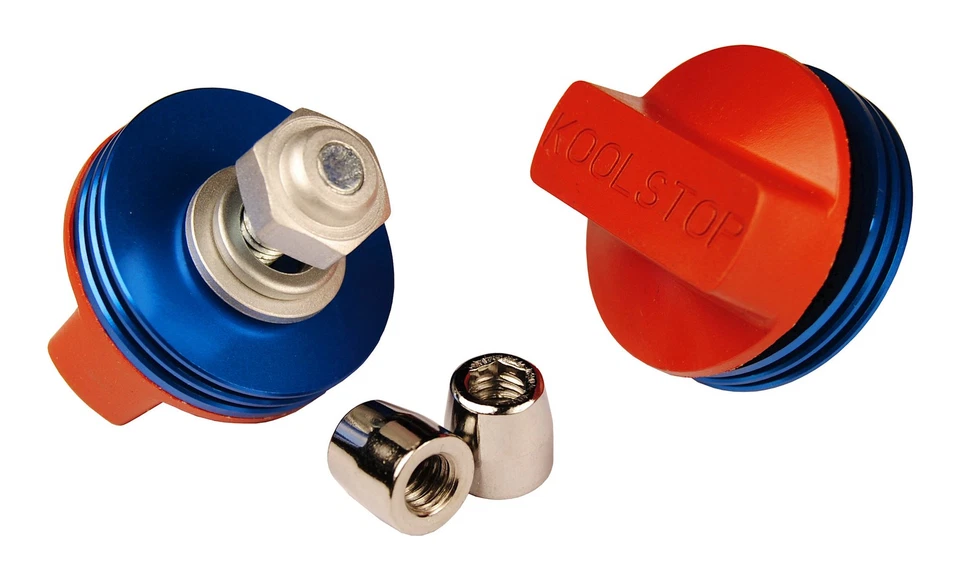 Pastillas de freno de bicicleta con aletas BMX vieja escuela KOOL STOP AZUL SALMÓN Foto 1 de 1