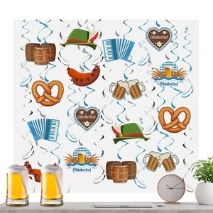 Oktoberfest Party Decorations Swirl Pendants For Beer Party Rotating  - Picture 1 of 12