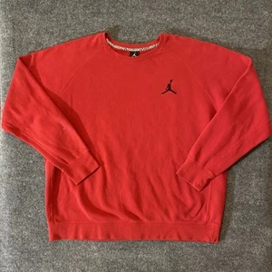 Felpa marca Jordan uomo 3XL XXXL rosso nero jumpman logo cotone poli NBA - Foto 1 di 16