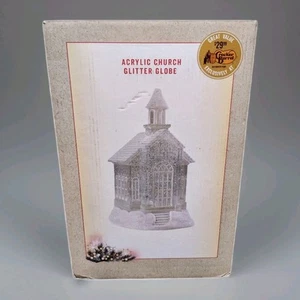 Neu Cracker Fass Acryl beleuchtete Kirche wirbelnde Glitzerkugel 10" funktioniert - Bild 1 von 9