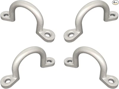 (4 Pack) Replace Trailer Tie Loop 2" I.D. Aluminum Bolt-On Lashing Rope Tie - Imagem 1 de 4
