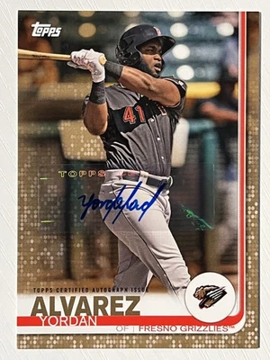 Yordan Alvarez 2019 Topps Pro Debut Gold Auto Autograph 14/50 Houston Astros - Image 1 of 2