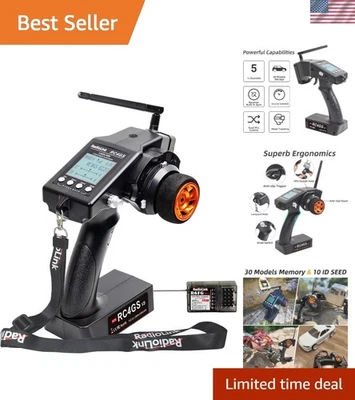 Controlador RC de 5 canales con giroscopio incorporado - Perfecto para coches sobre orugas y a la deriva Foto 1 de 4