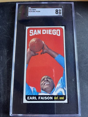 1965 Topps - Earl Faison #158 SGC 8, San Diego Chargers - Image 1 of 2