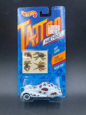 Hot Wheels Talbot Lago White Spiderider 1993 Tattoo Machines MIP! - Image 1 of 3