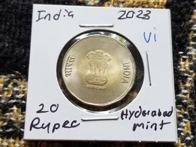 India 20 Rupees 2023 Almost Uncirculated - 75th Anniversary Independence - vi - Image 1 of 2