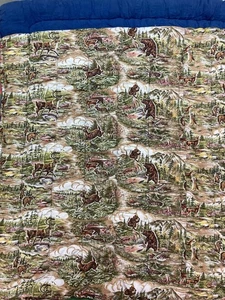 Vintage Flanell gefütterter Sears Camping Dacron Hollofil Schlafsack dicke Reißverschlüsse - Bild 1 von 18