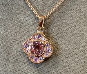 Colgante Clogau Galés Oro Rosa 9ct Joya Flor 22" Raro - Imagen 1 de 9