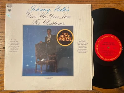 Johnny Mathis Give Me Your Love For Christmas LP Columbia Holiday + Shrink VG+ - Image 1 of 4