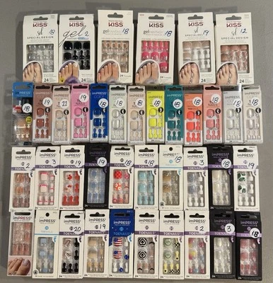 Kiss Nails impress,Toenails Press-On Pedicure,U CHOOSE,BUYMORESAVE-COMB-SHIPPING - Image 1 of 4