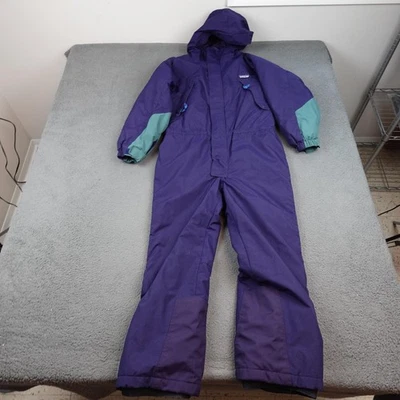 Vintage Patagonia Ski Suit Kids Large One Piece Snow Hooded 90s Retro 65863 - Image 1 of 4