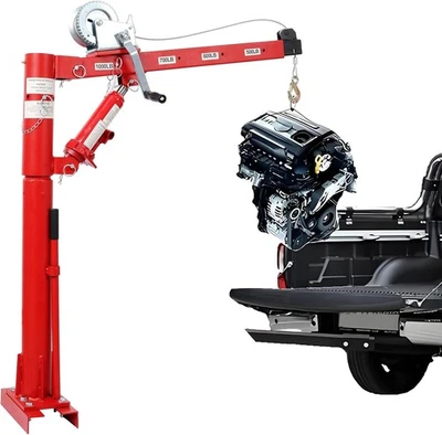 1000 lbs Truck Hitch Crane Heavy Duty 360° Swivel Pickup Truck Jib Crane Winch - Image 1 of 4