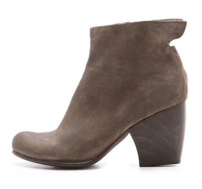 COCLICO SHOES VITA ANKLE BOOTS GRAY SUEDE BOOTIES SIDE ZIP 39.5  8.5-9 - Image 1 of 4