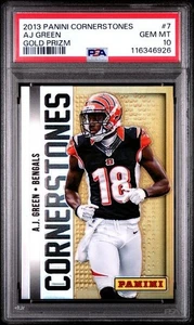 AJ GREEN 2013 Panini Prizm #7 Cornerstones Gold A.J. Bengals /25 PSA 10 GEM MINT - Picture 1 of 2
