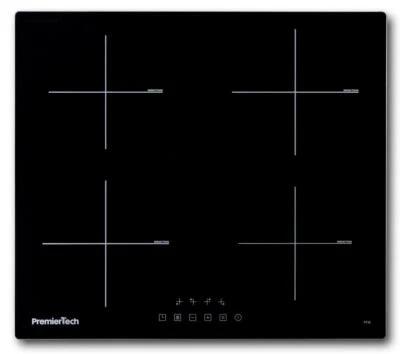 PREMIERTECH® PremierTech Piano Cottura a Induzione 60cm 4 Zone Timer Blocco PT4I