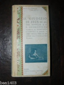 Sienkiewicz Il Giudizio di Zeus ed altre novelle Roma Voghera 1900 - Foto 1 di 1