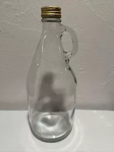 United Vinters Inc Clear Glass Bottle 5070-half gallon With Finger Handle & Lid - Picture 1 of 8