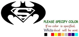 Adesivo decalcomania fustellata grafica Batman Vs Superman auto camion barca finestra 12" - Foto 1 di 3