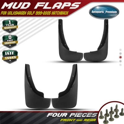 4x Splash Guards Mud Flaps Rear & Front For Volkswagen Golf Hatchback 1998-2005 - Image 1 of 4
