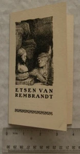 Vintage leaflet in Dutch - Etsen van Rembrandt - Picture 1 of 2