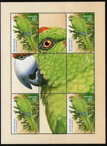 Australia 2009 Norfolk Island Green Parrot Mini Sheet MUH - Bild 1 von 1