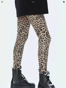 ZARA BASIC ANIMAL LEOPARD PRINT LEGGINGS SIZE L - Picture 1 of 1