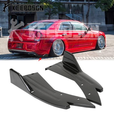 For Chrysler 300 300C 300S SRT Gloss Rear Bumper Spoiler Lips Splitter Diffuser - Image 1 of 4