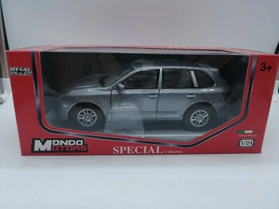 Porsche Cayenne Turbo silver metallic grey 1/24 1 24 MONDO MOTORS MOTORMAX §§ - Immagine 1 di 3