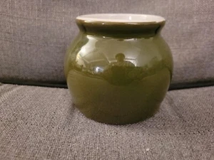 HALL Green Crock Bowl Restaurant Ware USA MCM 3.5" Green Bean - Picture 1 of 6
